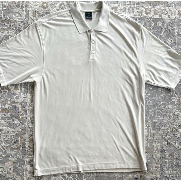 Nike Golf Polo Shirt Mens XL Tan Dri Fit Beige Flex Performance Gear Viscose - Picture 3 of 5